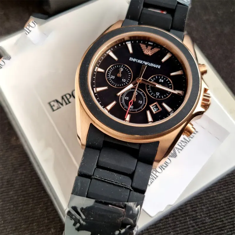 Emporio Armani Sportivo Chronograph Black Dial Men's Watch | AR6066